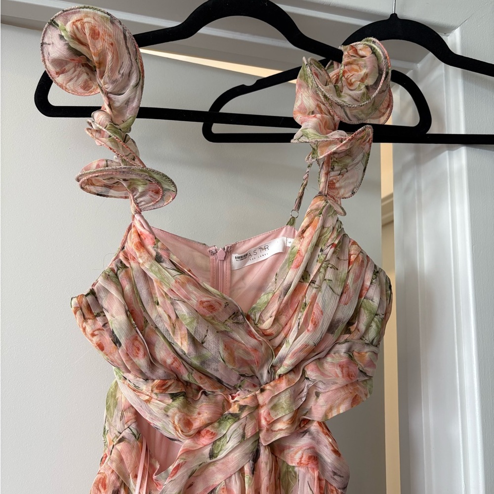 Anthropologie ASTR fritillaria formal Floral Maxi Dress (mac duggal style) small - Picture 3 of 7